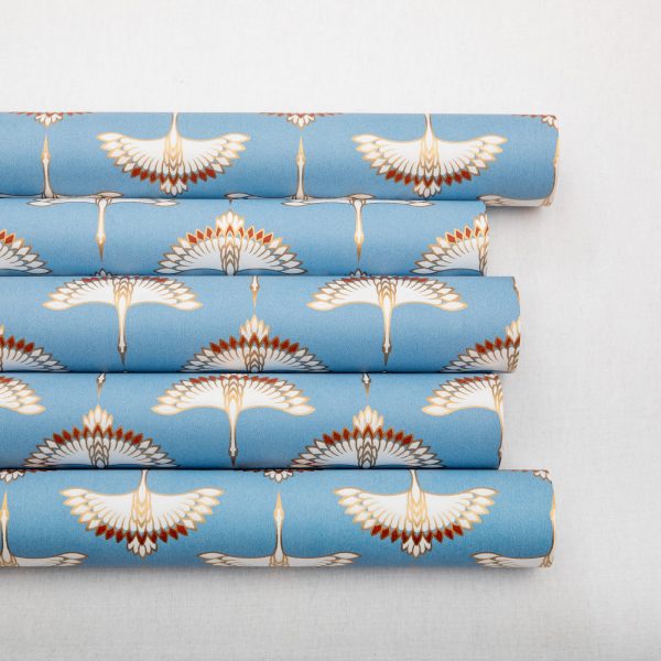 Wrapping Paper Cranes French Blue Daily Wrap
