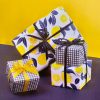 Gift Wrapping Paper Lemon and Navy