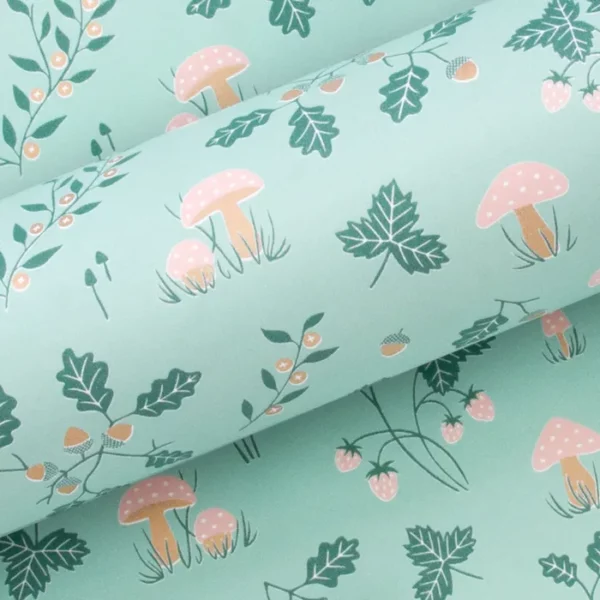 Wrapping Paper Enchanted Forest Seafoam