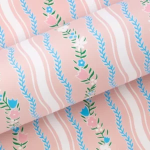 Wrapping Paper Wallpaper Blue and Pink