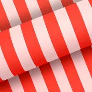 Wrapping Paper Wide Stripe Pink:Red