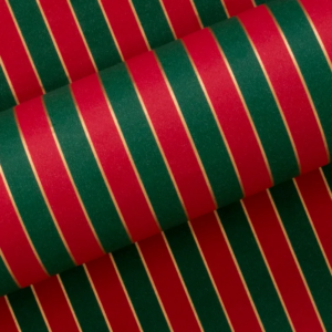 Christmas Wrapping Paper Stripe Green and Red