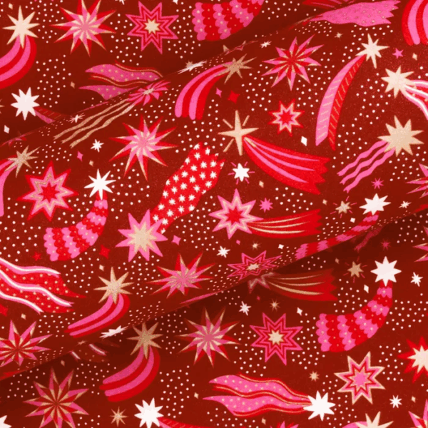 Christmas Wrapping Paper Cosmic Scarlett