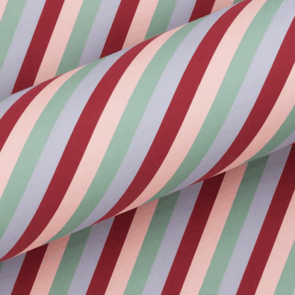 Christmas Wrapping Paper Peppermint Parade Eucalyptus