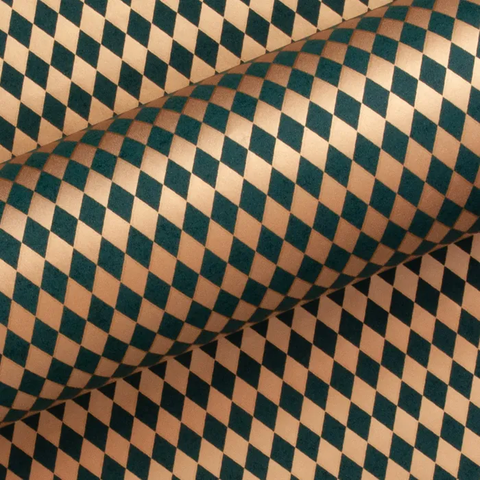 Diamonds Evergreen & Gold Wrapping Paper